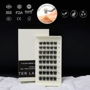 EYELASH Pre Bond Technology No Glue Needed Self Adhesive Diy Segment Pre Cut Easy Eyelashes Press on Lashes Individual