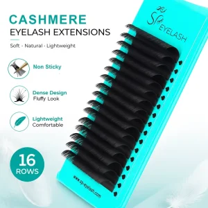 EYELASH Private Label Premium Matte Black Cashmere Lash Extension Tray Factory Price Individual Soft Eyelash Extension