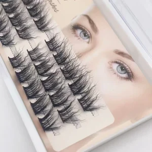 EYELASH Superfine Band Diy Cluster Lashes Natural Style Baby Wave Lashes Cluster Custom Mix Length Wool Roll Kits