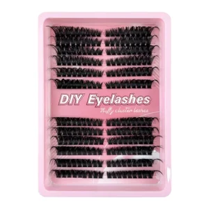 EYELSAH Handmade 10mm Segmented C D for Wispy DIY Lash Clusters Faux Mink 3D Effect for Private Label Extensions