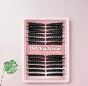 EYELSAH Handmade C D Curl Wispy DIY Lash Cluster Private Label Faux Mink Mix 3D Effect Fluffy Single Synthetic Hair