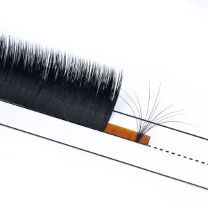Easy Blooming Handmade Synthetic Extensions Quick 1 Second Fan Lashes Mixed Length (10mm) LC LD Curl Thick DIY Lash Kit YY