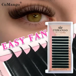 Easy Fan Eyelash Extension Fast Bloom Handmade Volume Eyelashes 0.03 0.05 0.07 Natural Soft Long Lashes Supplier