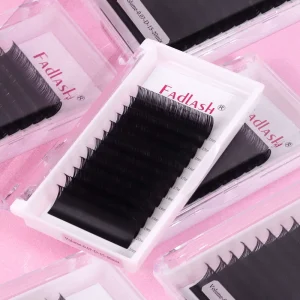 Easy Fan Self Fanning Lash Extension Trays Recyclable Packaging Russian Volume CD Curl Vegan Cruelty Free Cashmere Silk Natural