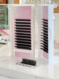 Easy Fan Soft Volume Matte No Shrinking Flowers Lash Extension Cashmere Premium Vegan Cruelty Free Individual Deep Black Lash