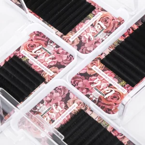 Easy Fanning Bloom Eyelashes Austomatic Flowering Volume Faux Mink Individual Lashes Thick Natural Eyelash Extension