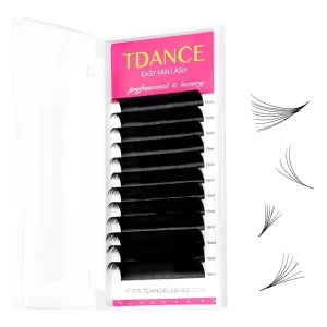 Easy Fans Lashes Extensions 0.05 0.07 C D Curl Mix 8-18mm Auto Fanning Volume Professional Handmade Vegan Cruelty Free Natural