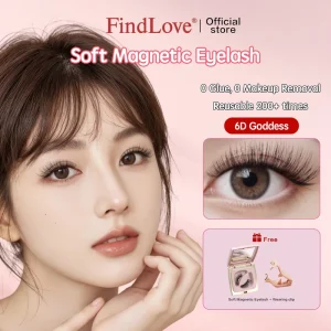 Easy Steps Magnetic False Lashes Vintage Goddess Design Natural Lash Texture Soft Comfort Gentle Reusable Waterproof Eyelashes