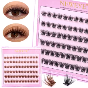 Easy Wear 7 Days Self Adhesive Cluster Lashes No Glue DIY Eyelash Kit with Custom Logo in Pink Box