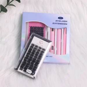 Easy to Apply Lashes Natural Eyelashes Clusters Invisible Private Label Fluffy Cluster Lashes for Beauty Professionals