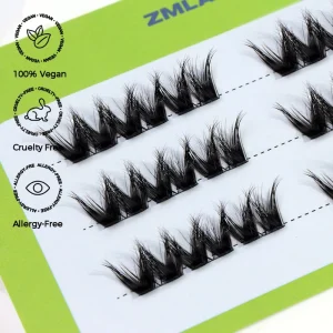 Ecological Fiber Reusable DIY Cluster Lashes Waterproof 7-15 Days Lash Clusters Kit