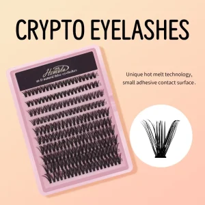 Effect Fluffy DIY Lashes D Curl Pre Cut Segment Eyelash Private Label Small Tray 40D Lashes Clusters