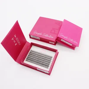 Empty Eyelash Boxes Custom Logo Eyelash Pink Rigid Gift Paperboard Packaging Box with Spot UV Recyclable Magnetic Gift Box