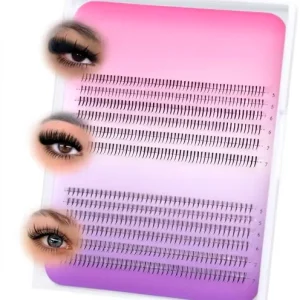 European American D curve Semi handmade Single Cluster False Eyelashes 8 16mm Natural Dense Curly Segmented Type