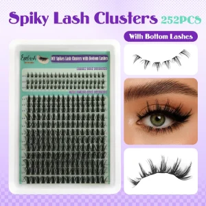 European & American DIY Double Color Curly Under Lashes Thick Natural Individual Factory False Eyelashes