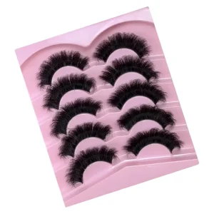 European American False Eyelashes Thick Style Plastic Black Band Multi Layered Dramatic Stage Makeup Full Strip
