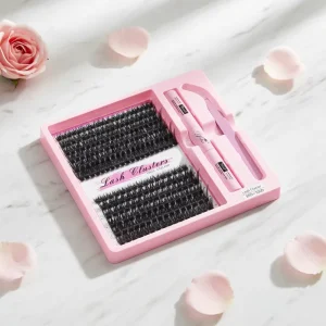 European American Handmade DIY Synthetic Hair False Eyelashes 30D 40D Segmented Cluster 10 Rows Set Dense Curly Grafted China