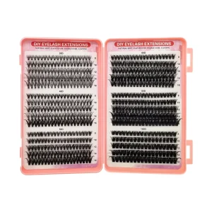 European American Single-cluster DIY Self-grafting High-grade Fiber Handmade Eyelashes Large-capacity Mixed Pack