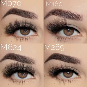 European American Style 15mm Natural Faux Mink Flat Eyelashes Short Hard Stem Full Strip Eyelashes