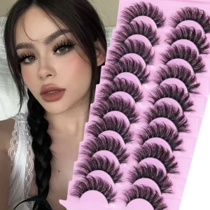 European & American Style Messy Fluffy False Eyelashes Thick Curly Wispy Lashes Cross Border Hot Selling Makeup Lashes