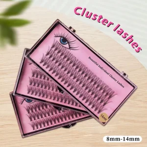 European Style Individual Cluster Lashes 3Rows Mega Volume 10D-20D Mixed Lengths 8mm-14mm Long Lasting Curly Lightweight Ultra