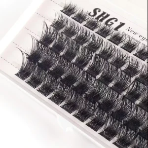European and American Handmade Three Dimensional Fluffy Thick Eyelash Kit Single Cluster DIY Self Gratified Style