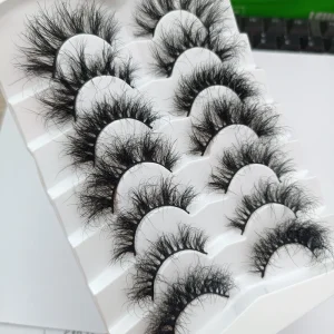 Extra Dramatic Long Thick Curl Eyelashes Handmade Super Mink Fur Lashes Wispy Curly Mink Eyelashes Winged Style