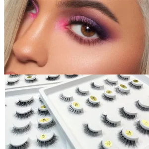 Eye Fur Mink Invisible Band Lashes with Natural Looking Eyelash No Glue Lashes