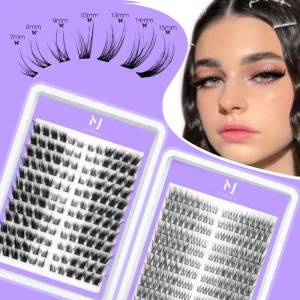 Eye Lash Cluster Left & Right Individual Lashes C Curl Eyelash Clusters Natural Wispy Fox Lash Extensions Clusters