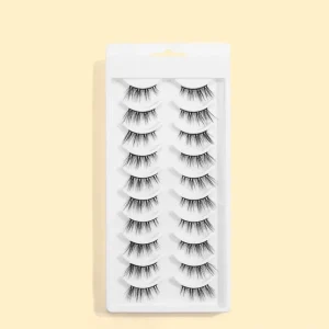 Eye Lash Custom d Curl Strip Lash Fake Faux Mink Eyelash Full Strip Eyelashes