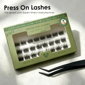Eye Lashes Cluster No Glue Needed Press on Cluster Lash Wispy Fluffy Manga Style Custom Size Curve DIY Lash Clusters