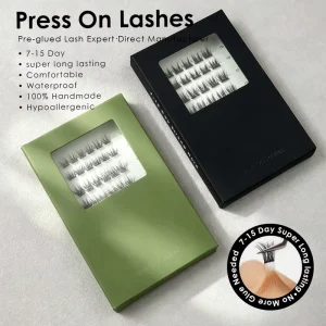 Eye Lashes Cluster No Glue Needed Press on Cluster Lash Wispy Fluffy Manga Style Custom Size Curve DIY Lash Clusters