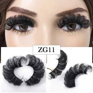 Eye Lashes Dramatic 25Mm Mink Curling Eyelashes 20-25mm 5D 6D Mink Eyelashes Fluffy Lashes