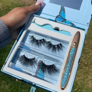Eye Lashes High Quality Private Label Fake 3D Mink Eyelashes Faux Mink Lashes Eyelash Tray