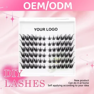 Eye Lashes Individual Cluster Eyelashes D Curl Lash Clusters Private Label Diy Eyelash Extensions