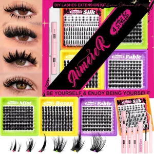 Eye Lashes Individual Cluster Eyelashes Lash Clusters D Curl Lash Clusters DIY Eyelash Extensions Kit