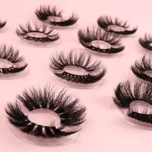 Eye Lashes Private Label Full Strip Lashes 25mm Custom Siberia Back Pure Mink Eyelash