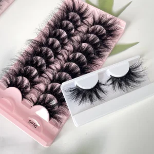 Eye Lashes Vendors Fluffy Mink Eyelash 25mm Dramatic Long 3D Mink Eyelashes Cruelty Free Lashes with Custom Box