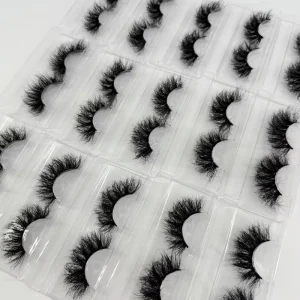 Eye Lashes Vendors Fluffy Mink Eyelash 25mm Dramatic Long Mink Eyelashes Cruelty Free Lashes