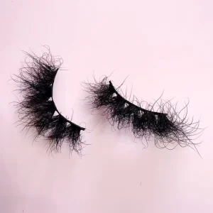 Eye Lashes Vendors Fluffy Mink Eyelash 25mm Dramatic Thick Mink Eyelashes Cruelty Free Lashes High Quality