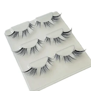 Eyelash Anime Lashes 3 Pairs Little Devil Natural Daily Makeup Manga Eyelashes Clear Band Eyelashes