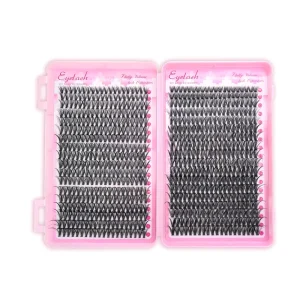 Eyelash Book 36 Rows Large Set 30D 40D Mixed Cluster Lashes 720pcs Volume Curled Natural Soft 3D Looking Eyelashes