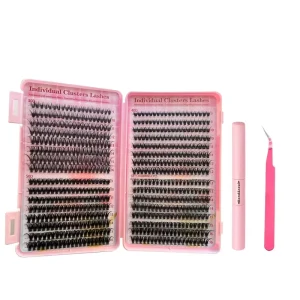 Eyelash Book Large Capacity Synthetic Hair False Eyelashes 30D 40D 50D Mixed Pack Single Cluster 640 DIY Eyelash Black