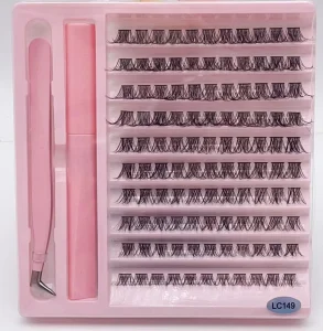 Eyelash Cluster Extensions Mix Curl Diy Eyelash Extension Pre Cut Segment Kit Individual Cluster Diy Eyelash Extensions Kit