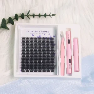 Eyelash Cluster Kit Custom logo Eyelash Cluster Kit with Bottom Lashes Diy Eyelash Extension Kits Cluster