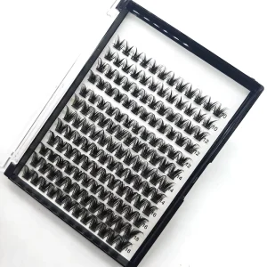 Eyelash Clusters Custom Logo Fluffy Faux Mink Cluster Lashes Lash Clusters with Spikes