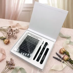 Eyelash Clusters Fluffy Individual Lash Cluster Private Label Custom PBT Cluster Lashes DIY Kit