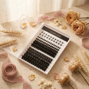 Eyelash Clusters in Bulk Lash Spikes Trays Private Label Lash Cluster Kit with Spikes and Bottom