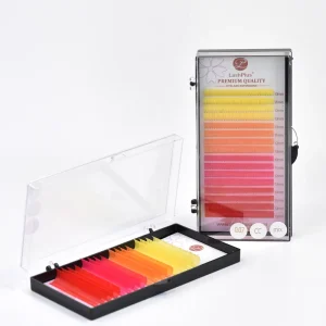 Eyelash Customization Custom Own Brand Rainbow Glitter Lashes Individual Color Eyelash Individual Color Lash Extensions