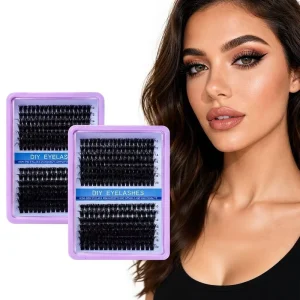 Eyelash DIY Lashes False Eyelash Thick Large Capacity Segmented Natural Set High end Fiber Lash Clusters Private Label